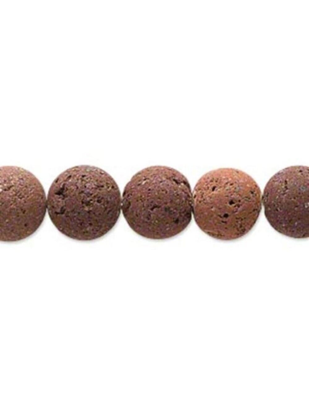 Natural Red Volcanic Lava Rock 10mm Round Gemstone Beads 10 pcs